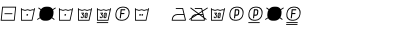 Monostep Washing Symbols Straight Thin Italic